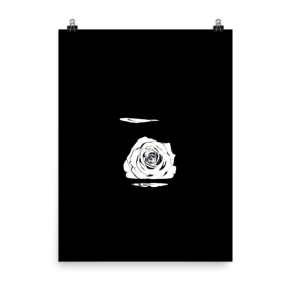 Silver Rose Collection no. 5 Scanography Matte Photo Paper Print