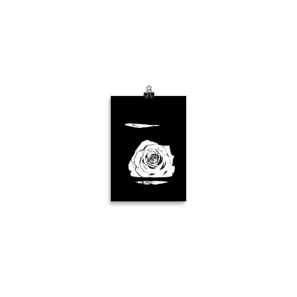 Silver Rose Collection no. 5 Scanography Matte Photo Paper Print