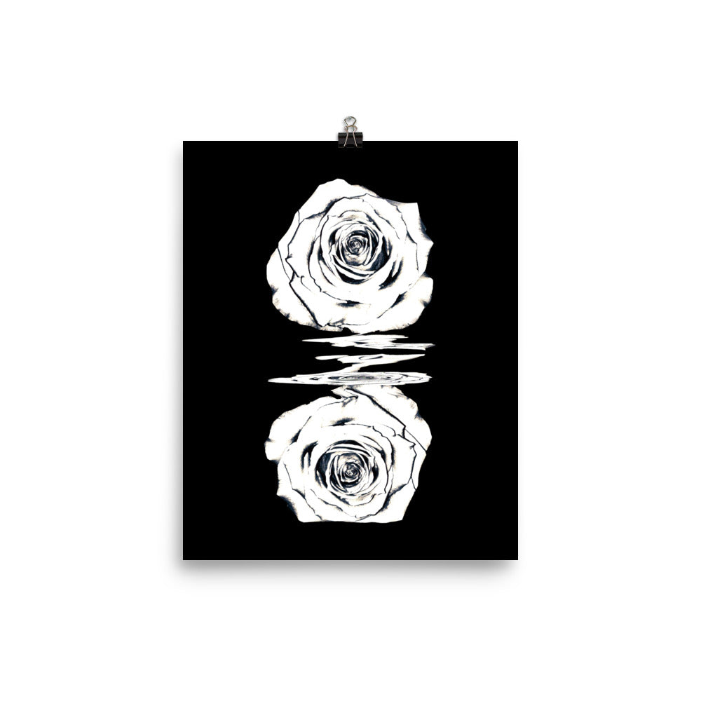 Silver Rose Collection no. 2 Scanography Matte Photo Paper Print