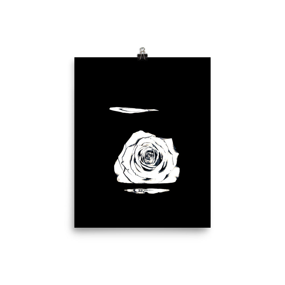 Silver Rose Collection no. 5 Scanography Matte Photo Paper Print