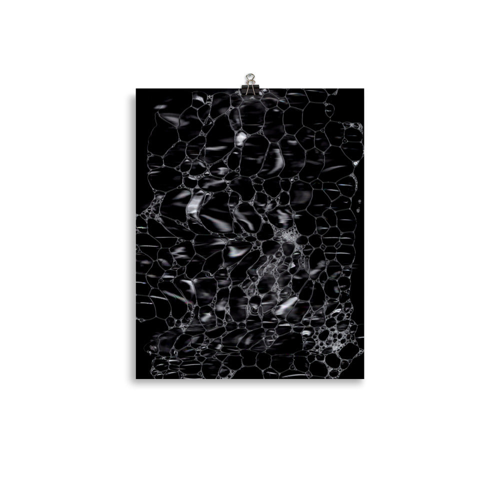 Bubbles on the Surface Scanography Photo Paper Print